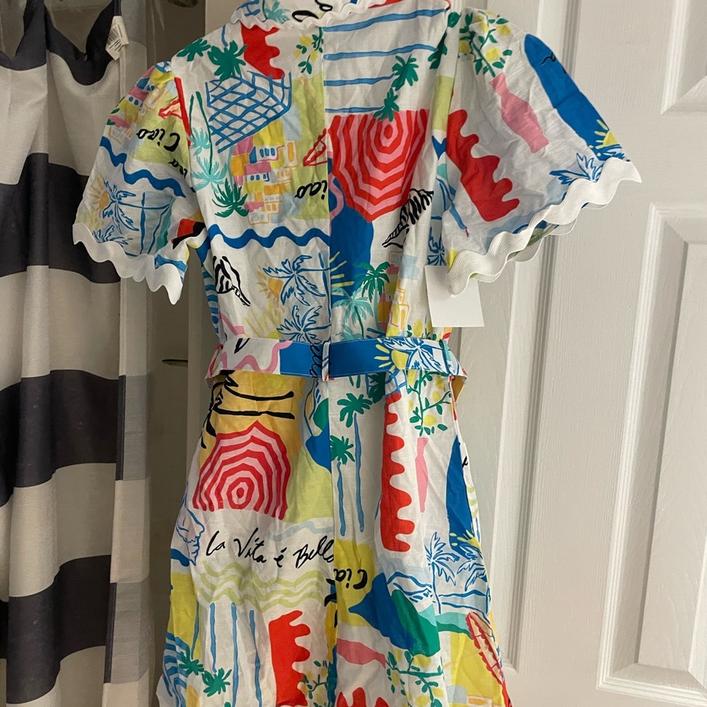 Prosperina Beatrice‎ Mini Dress Cotton/Linen Large NWT - Picture 5 of 8